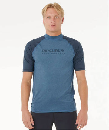 Rip Curl Shock UPF S/S Rashie - Navy Marle